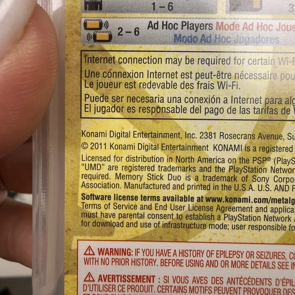 N/A sony psp